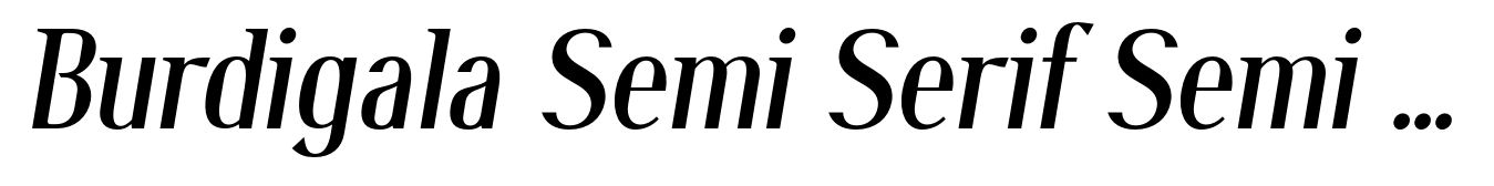 Burdigala Semi Serif Semi Bold Semi Condensed Italic